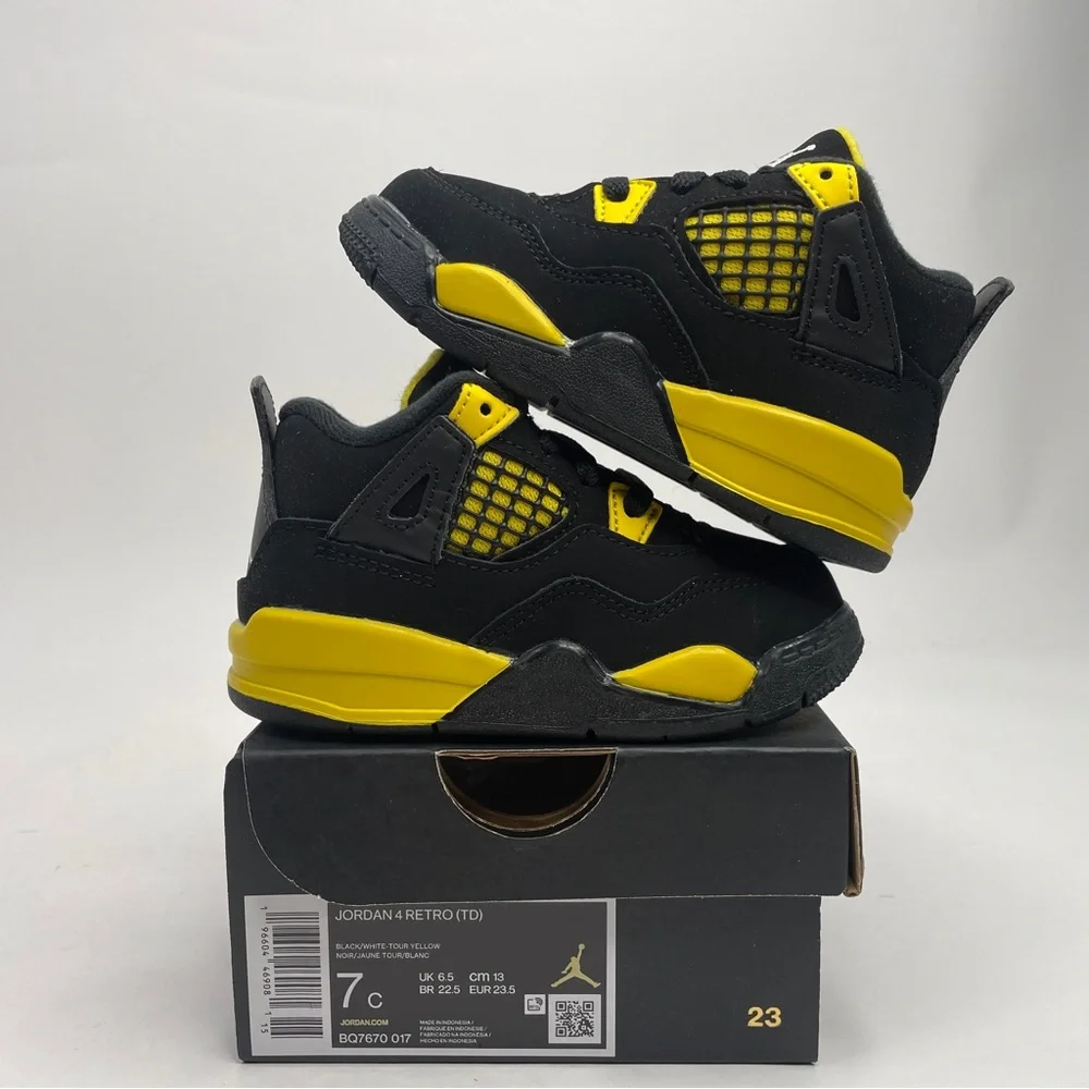 Nike Air Jordan 4 Retro TD “Thunder/Tour Yellow” 2023